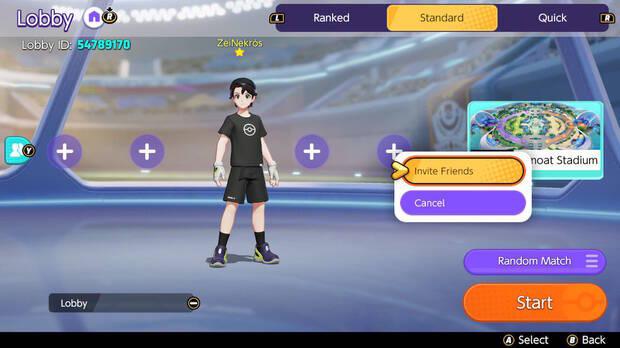 Pokémon Unite - Invitar amigos a partidas