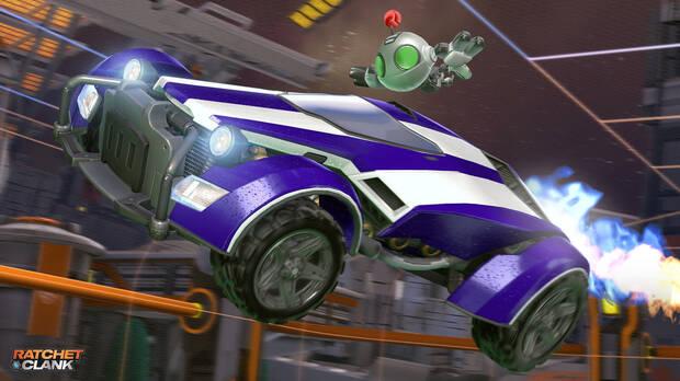 Coche de Clank en Rocket League.