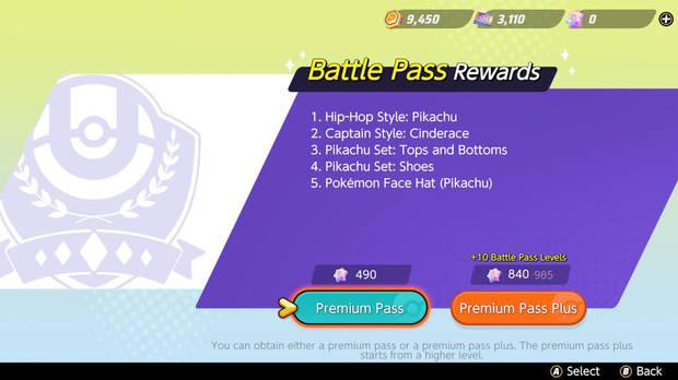 Pokémon Unite - Modelos y precios del Battle Pass