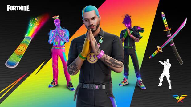 Skin de J Balvin en Fortnite.