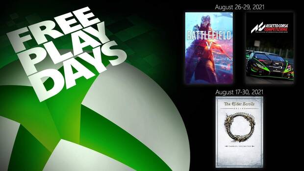 Free Play Days del 27 al 29 de agosto.
