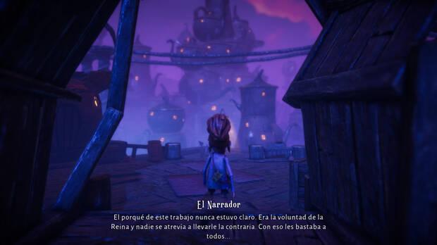 El narrador contribuye a dar un aura de cuento a toda la aventura.