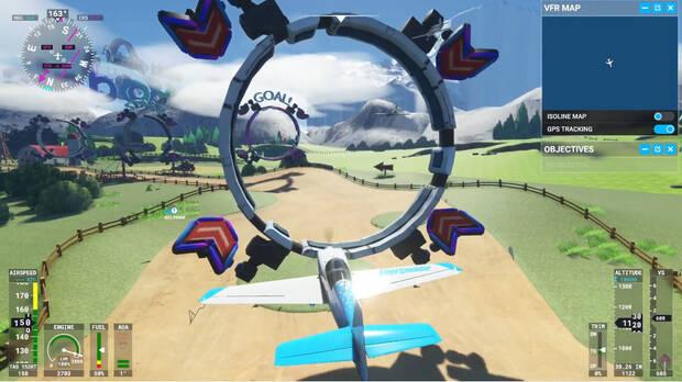 Mod de Mario Kart 8 en Microsoft Flight Simulator.