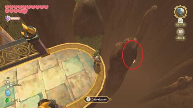 The Legend of Zelda Skyward Sword HD - Hypnea de Din: zona exterior de la cima del volcán