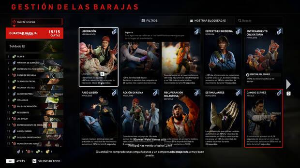 Las excelentes mecánicas de disparo clásicas están aderezadas por otras nuevas características como este particular sistema de cartas.