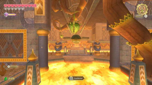 The Legend of Zelda Skyward Sword HD - Gran santuario antiguo: plantas espinosas con agua