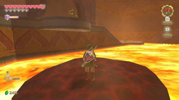The Legend of Zelda Skyward Sword HD - Gran santuario antiguo: río de lava con corriente