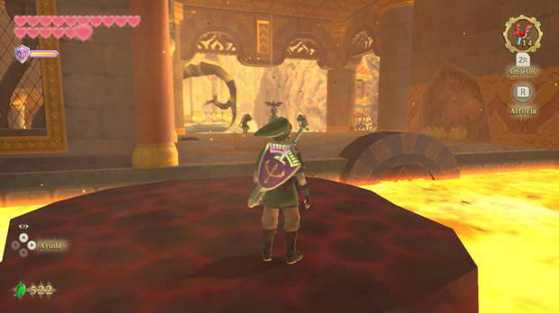 The Legend of Zelda Skyward Sword HD - Gran santuario antiguo: activar el río de lava