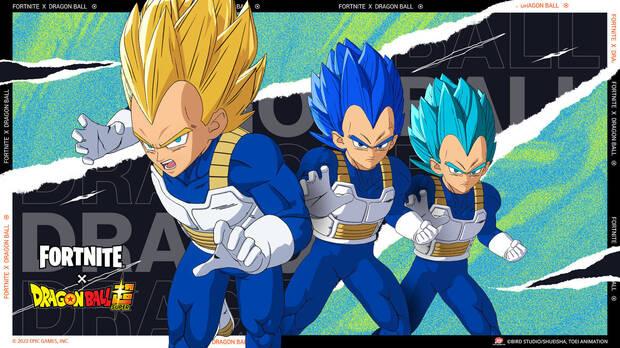 Dragon Ball Super X Fortnite - Imagen promocional de Vegeta