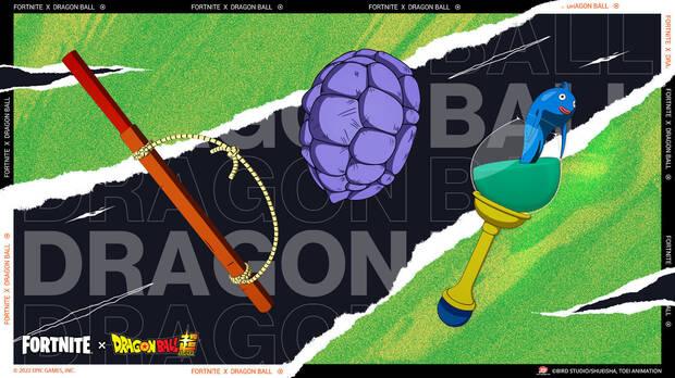 Dragon Ball Super X Fortnite - Imagen promocional de los accesorios mochileros