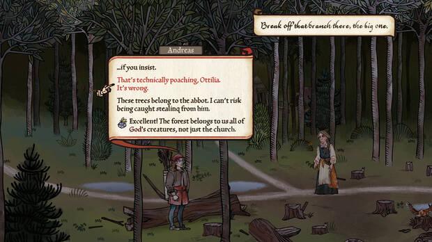 Se puede elegir entre una caligraf�a de estilo medieval o textos m�s legibles, entre otras opciones de accesibilidad.