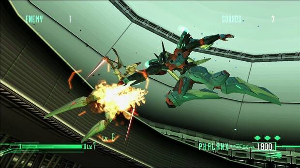 Jehuty destruyendo un Raptor en Zone of the Enders