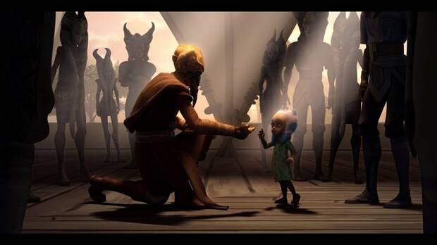 El Maestro Jedi Plo Koon descubre los poderes de Ahsoka