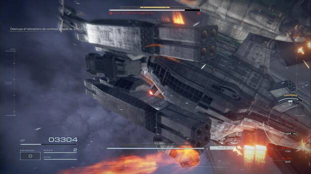 Armoed Core 6 - Entrada ilegal: colócate bajo el helicóptero para atacar