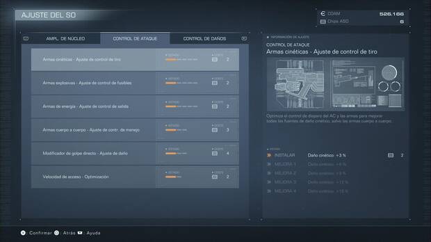 Armored Core 6: Fires of Rubicon - Mejoras del SO: Control de ataque