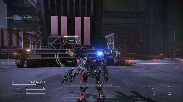 Armored Core 6: Fires of Rubicon - Investigar el arsenal n.º2 de BAWS: enemigo escondido tras las estructuras