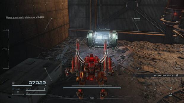 Armored Core 6: Fires of Rubicon - Cofre de piezas abierto