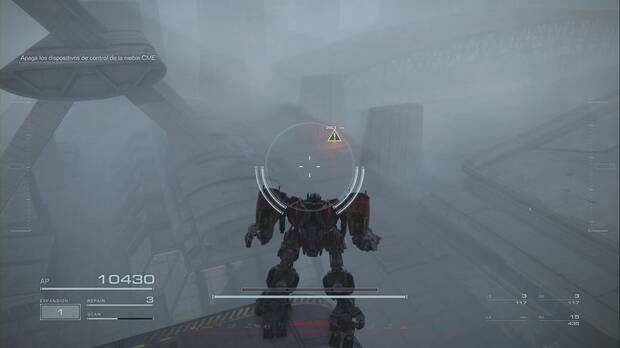 Armored Core 6: Fires of Rubicon - Investigar la ciudad flotante deshabitada: baliza roja en cubierta