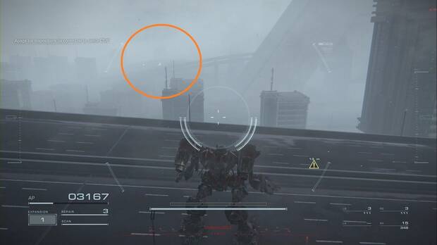 Armored Core 6: Fires of Rubicon - Investigar la ciudad flotante deshabitada: ubicación de Plata #9