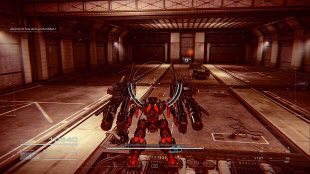 Armored Core 6: Fires of Rubicon - Exploración subterránea Profundiad 1: cofre en la sala del interruptor