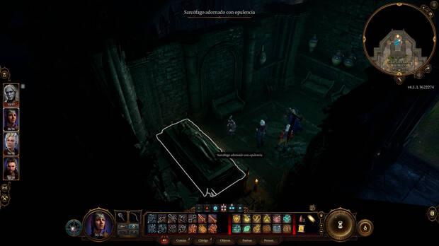 Baldur's Gate 3 - Sarcófago adornado con opulencia de Mustio