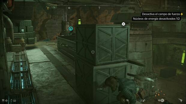 Star Wars Outlaws - El submundo criminal: Nix distrae al guardia de una de las pasarelas superiores mientras Kay se acerca