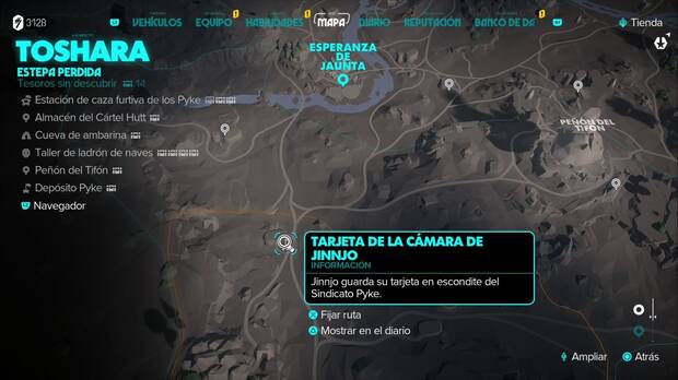 Star Wars Outlaws - Cámara del sindicato Pyke: ubicación de la tarjeta de la cámara de Jinnjo
