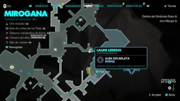 Star Wars Outlaws - Bienes imperiales robados: ubicación de Lalini en Mirogana