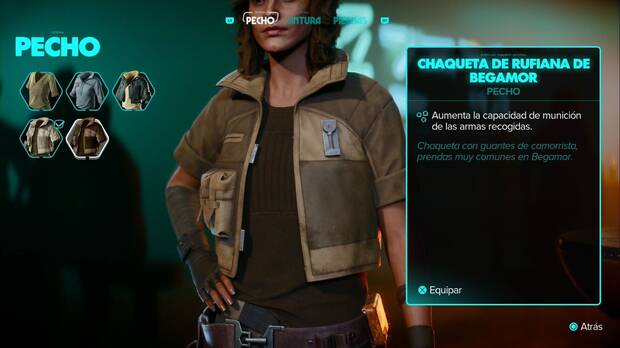 Star Wars Outlaws - Equipo: Chaqueta de rufiana de Begamor