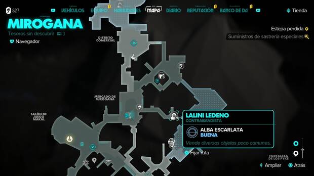 Star Wars Outlaws - Ubicación de Lalini en Mirogana