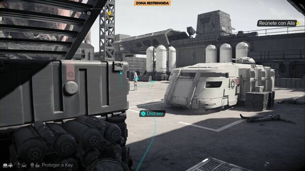 Star Wars Outlaws - La hacker: Kay usa a Nix para distraer a los guardias de la base imperial