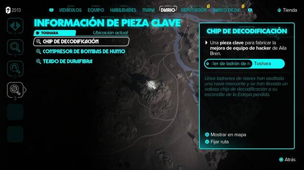 Star Wars Outlaws - Misiones de información de pieza clave