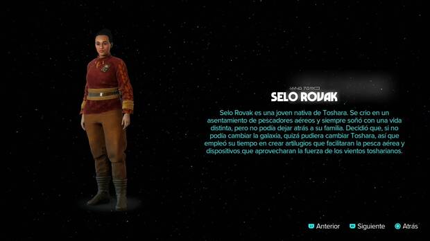 Star Wars Outlaws - Especialistas: ficha de Selo Rovak