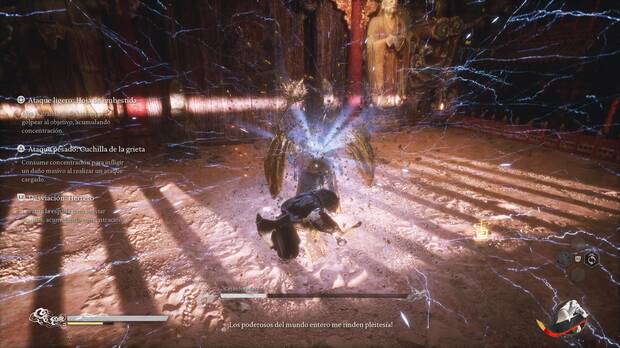 Black Myth: Wukong - Explosión eléctrica del jefe Cejasdoradas