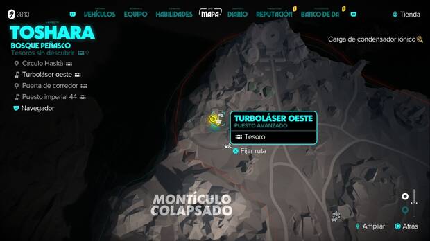 Star Wars Outlaws - Tesoros en Toshara: ubicación de Turboláser oeste