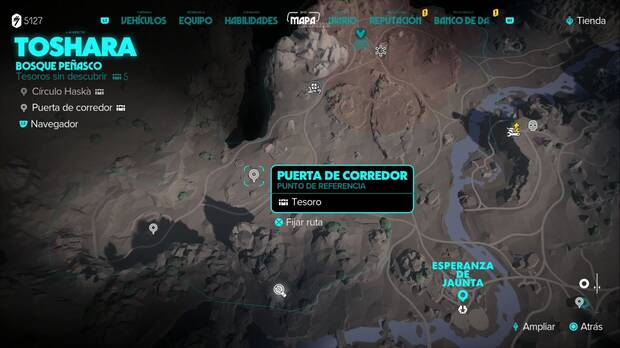 Star Wars Outlaws - Tesoros en Toshara: ubicación de Puerta de corredor