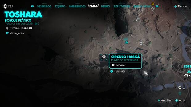 Star Wars Outlaws - Tesoros en Toshara: ubicación de Círculo Haskà