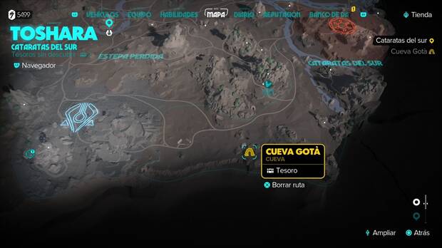 Star Wars Outlaws - Tesoros en Cataratas del sur: Cueva Gotà