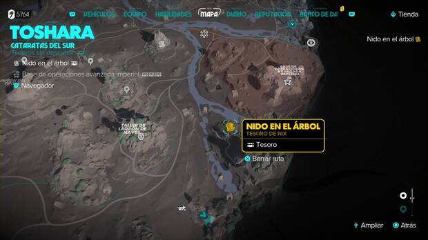 Star Wars Outlaws - Tesoros en Cataratas del sur: Nido en el árbol
