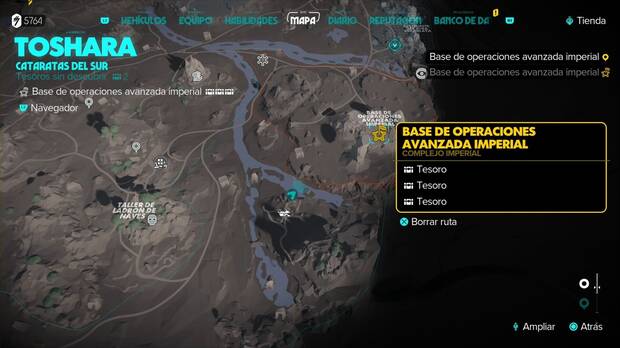 Star Wars Outlaws - Tesoros en Cataratas del sur: Base de operaciones avanzada imperial