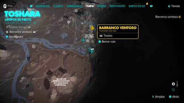 Star Wars Outlaws - Tesoros en los Campos de Pasto: Barranco ventoso