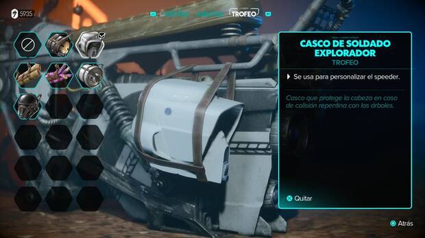 Star Wars Outlaws - Speeder: mejoras y objetos de personalización: Casco de soldado explorador