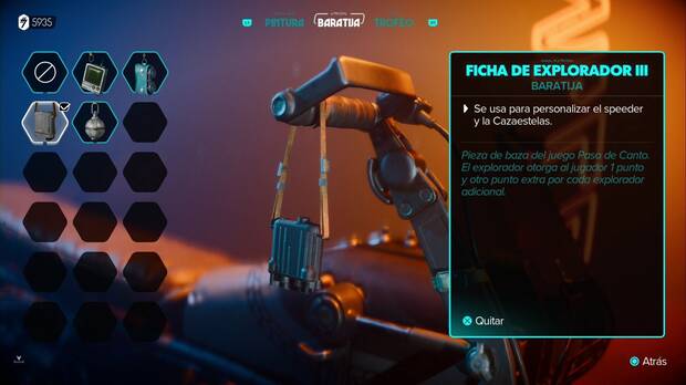 Star Wars Outlaws - Speeder: mejoras y objetos de personalización: Ficha de explorador III