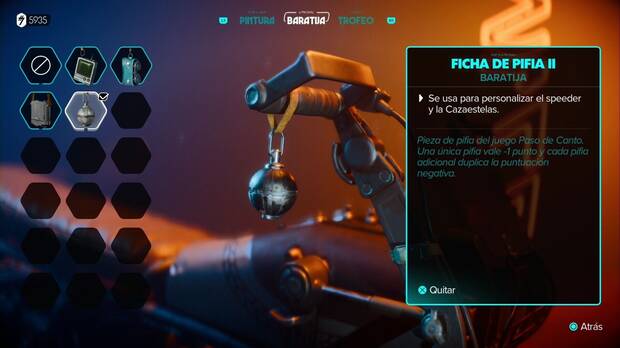 Star Wars Outlaws - Speeder: mejoras y objetos de personalización: Ficha de pifia II