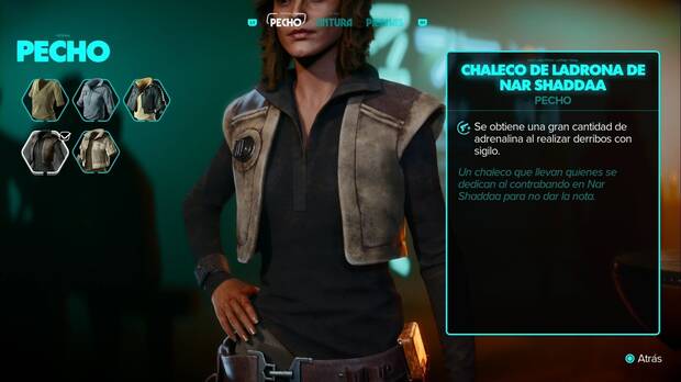Star Wars Outlaws - Piezas de equipo: Chaleco de ladronda de Nar Shadda