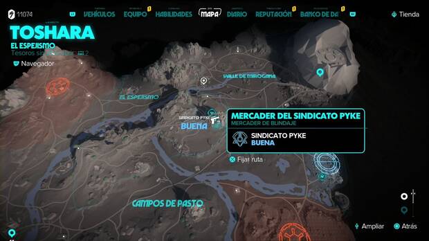 Star Wars Outlaws - Piezas de equipo: ubicación del Taller del sindicato Pyke