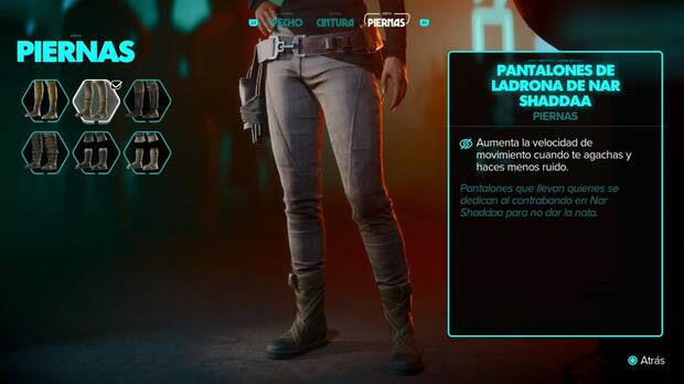 Star Wars Outlaws - Piezas de equipo: Pantalones de ladrona de Nar Shaddaa
