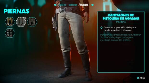Star Wars Outlaws - Piezas de equipo: Pantalones de pistolera de Agamar