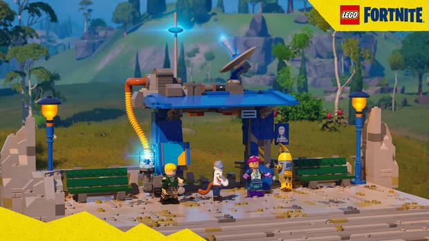 Autobs de batalla en LEGO Fortnite.