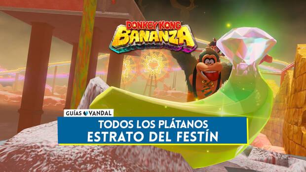Donkey Kong Bananza - Todos los plátanos de Estrato del festín y cómo conseguirlos